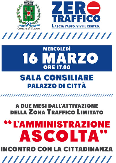 Z.T.L. incontro con la Cittadinanza 16 marzo ore 17,00